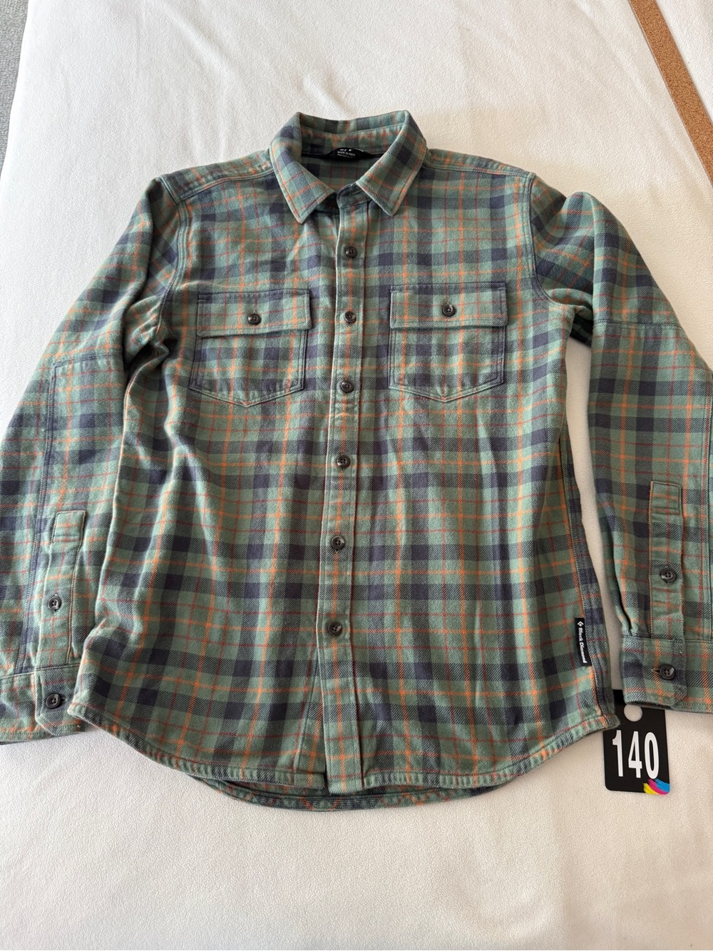 Black Diamond Small Green Plaid Button-Down Shirt